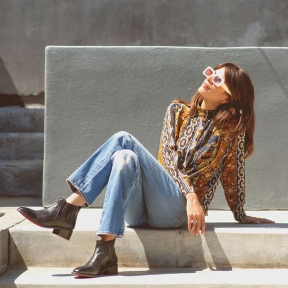 Bed Stu Ellice Low Chelsea Wester Boots Womens 7 Rough Oiled Suede - Picture 1 of 13